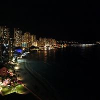 ２３階のラナイから見た「ワイキキの夜景」