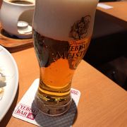 お料理とビールが美味しい！