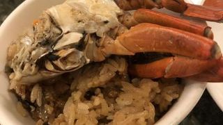 カニおこわが美味しいです