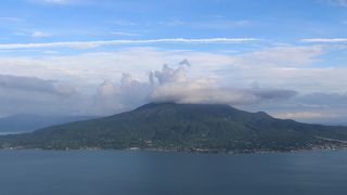 桜島の眺望よしとのことで行ってみました