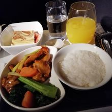 香港→シンガポールの機内食