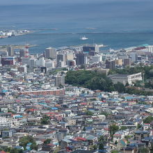 天狗山頂上から見た景色。