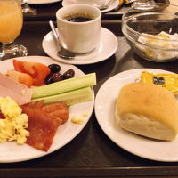 最終日の朝は、ゆっくり出発で食べることができた朝食。