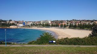 トンプソンズ湾に面するビーチ