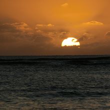 フラダンスの途中で見た「夕日」