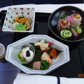 北米発ビジネスクラス機内食和食が美味しかった。