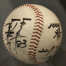 原監督１０００勝サイン入りボール