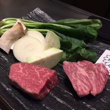 神戸牛のヒレとサーロイン