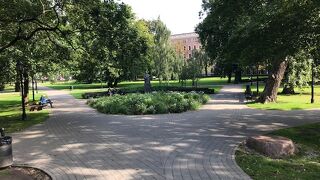 リガの新市街にある公園