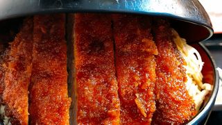 軽井沢アウトレットでソースかつ丼で。