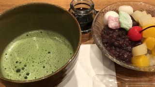 抹茶とあんみつ５５０円