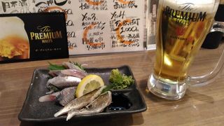 刺身充実の立飲み店