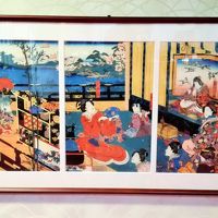 館内には本物の浮世絵が飾られています！