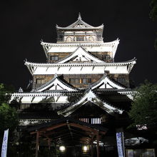 ライトアップされた天守閣