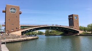 今回は運河沿いをレンタサイクルで走りました。快適です！