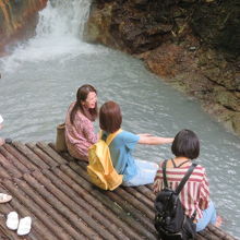 天然足湯です