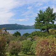 芦ノ湖の眺め、森林浴