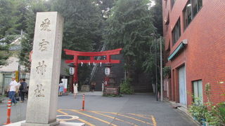 鳥居、本殿、境内は樹木、鯉池が整備され癒されます。