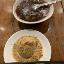 ピーナツ餅とお汁粉