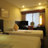 客室はパステル調で優しい雰囲気でした