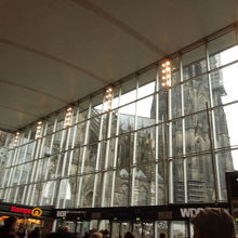 中央駅の中からも見えます