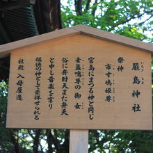 厳島神社の説明板