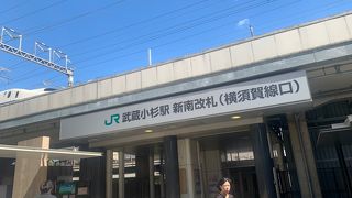 横須賀線・湘南新宿ラインのホームは離れています。現在は台風被害で新南改札が使えません。