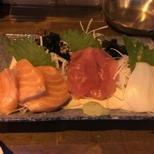 刺身三点盛り