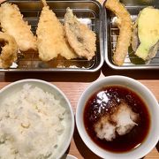 値段、味ともに満足の天ぷら定食