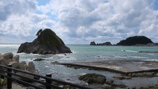 十二湖駅からは少し歩きます…