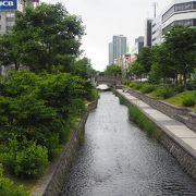 遊歩道もあり歩いていくのもいい