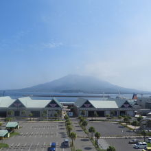 館内から桜島