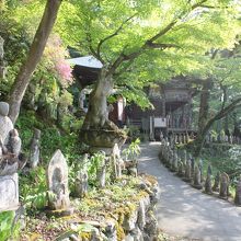 石仏が並ぶ境内