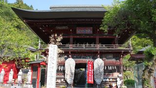 立派な仁王門と子育て観音が印象的