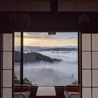 部屋から雲海を眺めるテラス