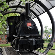 神宮内に残る機関車