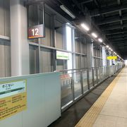 新幹線停車駅ですが、停車の本数は少なく寂しい感じです。