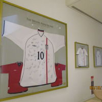 ベッカム選手のサインが飾られていました