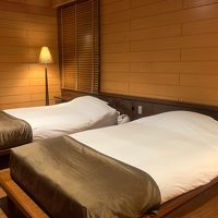 大きなベッドで快適でした。