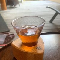 お部屋にあったティー。グラスが可愛いです。