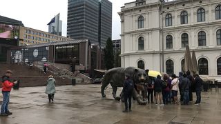 虎の像前で記念撮影