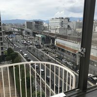 8階から京都駅を望む