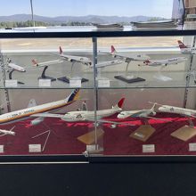 ミニチュア飛行機の展示