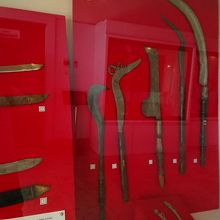 特徴的な武具。