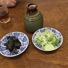 薬味が来ました～とても田舎的です