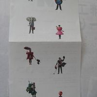 レシートの裏側。ホテルのキャラクターたちです。