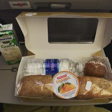 機内食はそっけないものの短区間のトリップに丁度いい量。