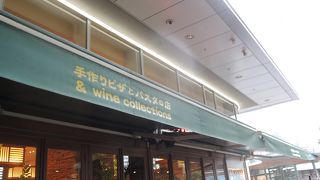 イタリアの国旗が目印