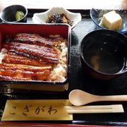 うどんとうなぎの古座川の昼食 