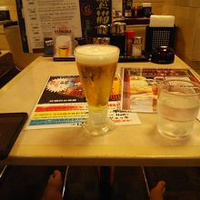 このサイズのグラスビールは初めて